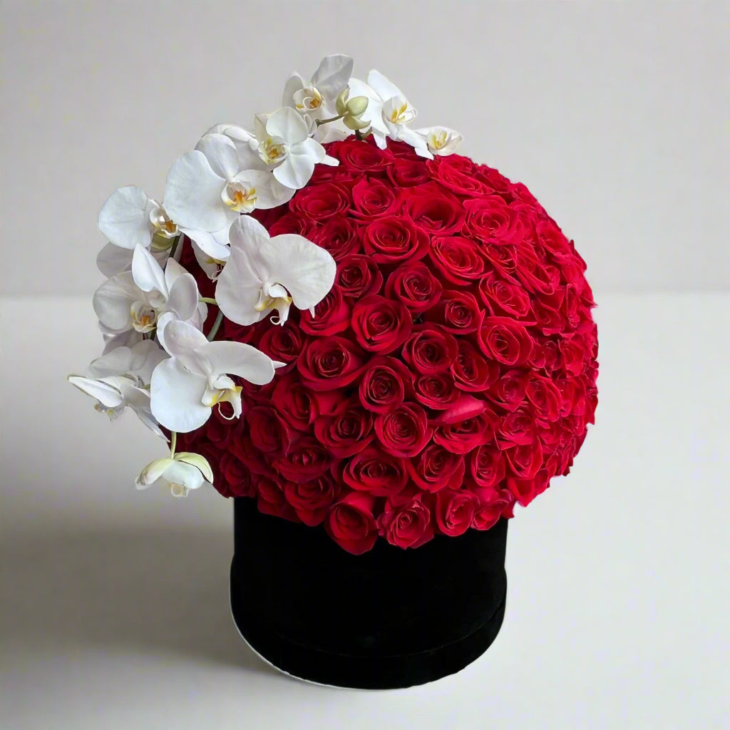 101 Red Roses And Orchids