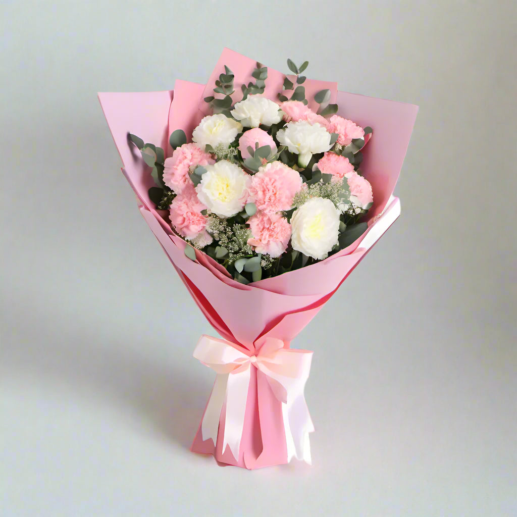 Pink and White Carnation Bouquet