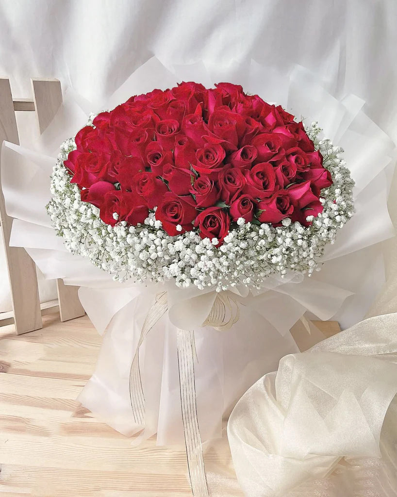 101 Eternal Red Rose Bouquet