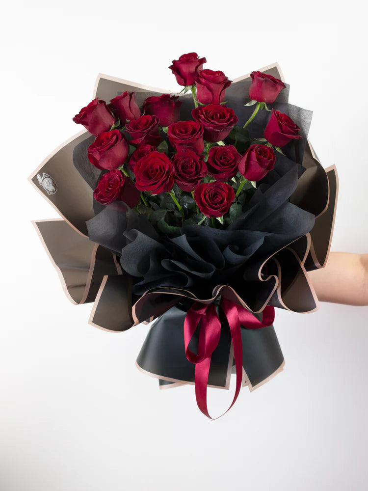 Modern Red Rose Bouquet
