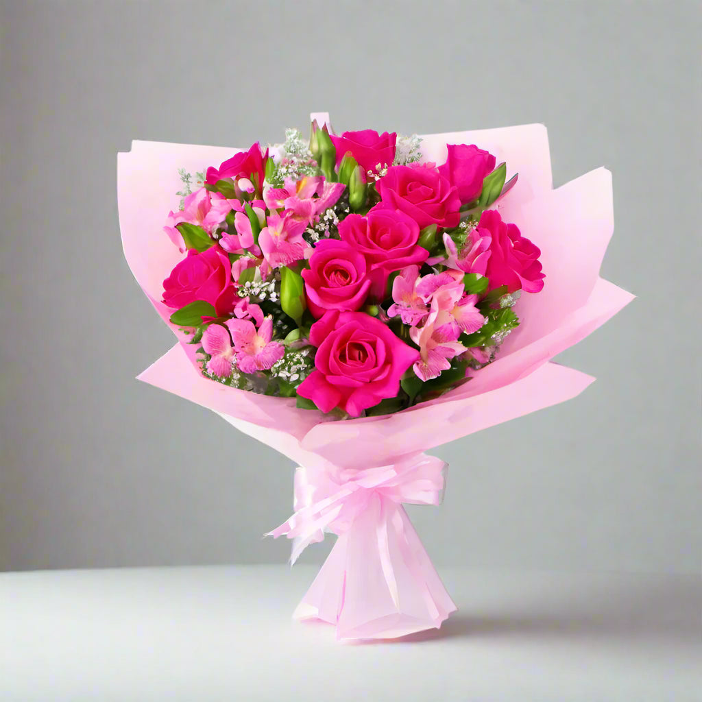 Dark Fuschia Pink Bouquet