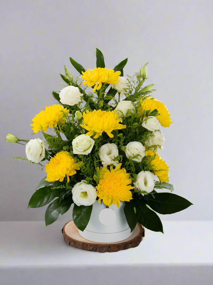 Box Arrangement- Yellow And White