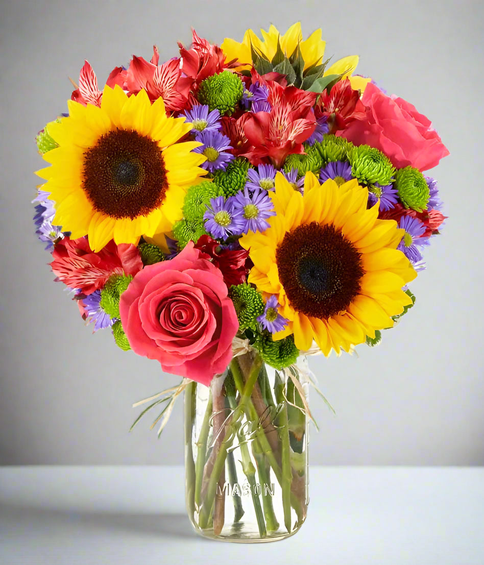 Vibrant Arrangement In Vase
