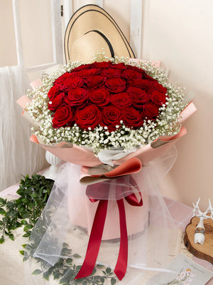 30 Classic Red Rose Bouquet