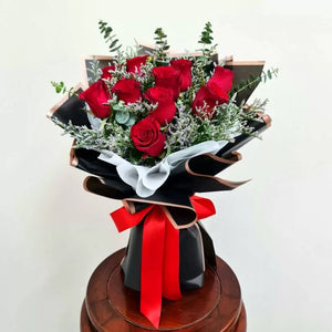 Modern Red Rose Bouquet