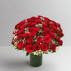 51 Red Rose Arrangement in Vase