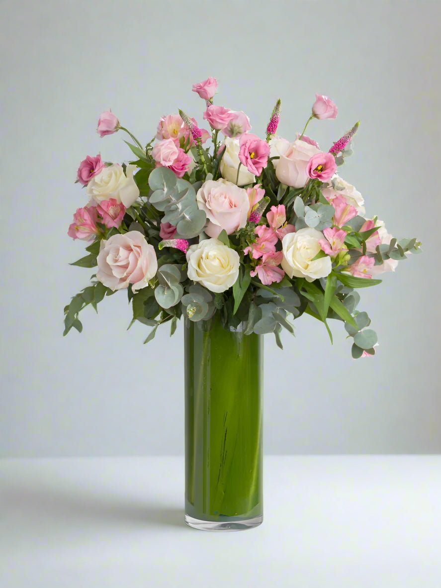 Blush Elegance Cylindrical Vase