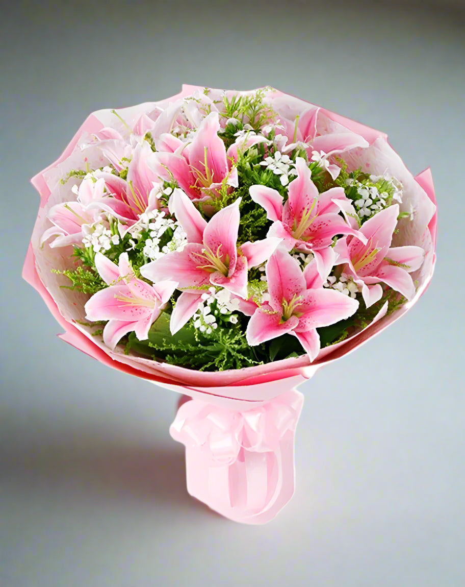 Pink Lily Bouquet