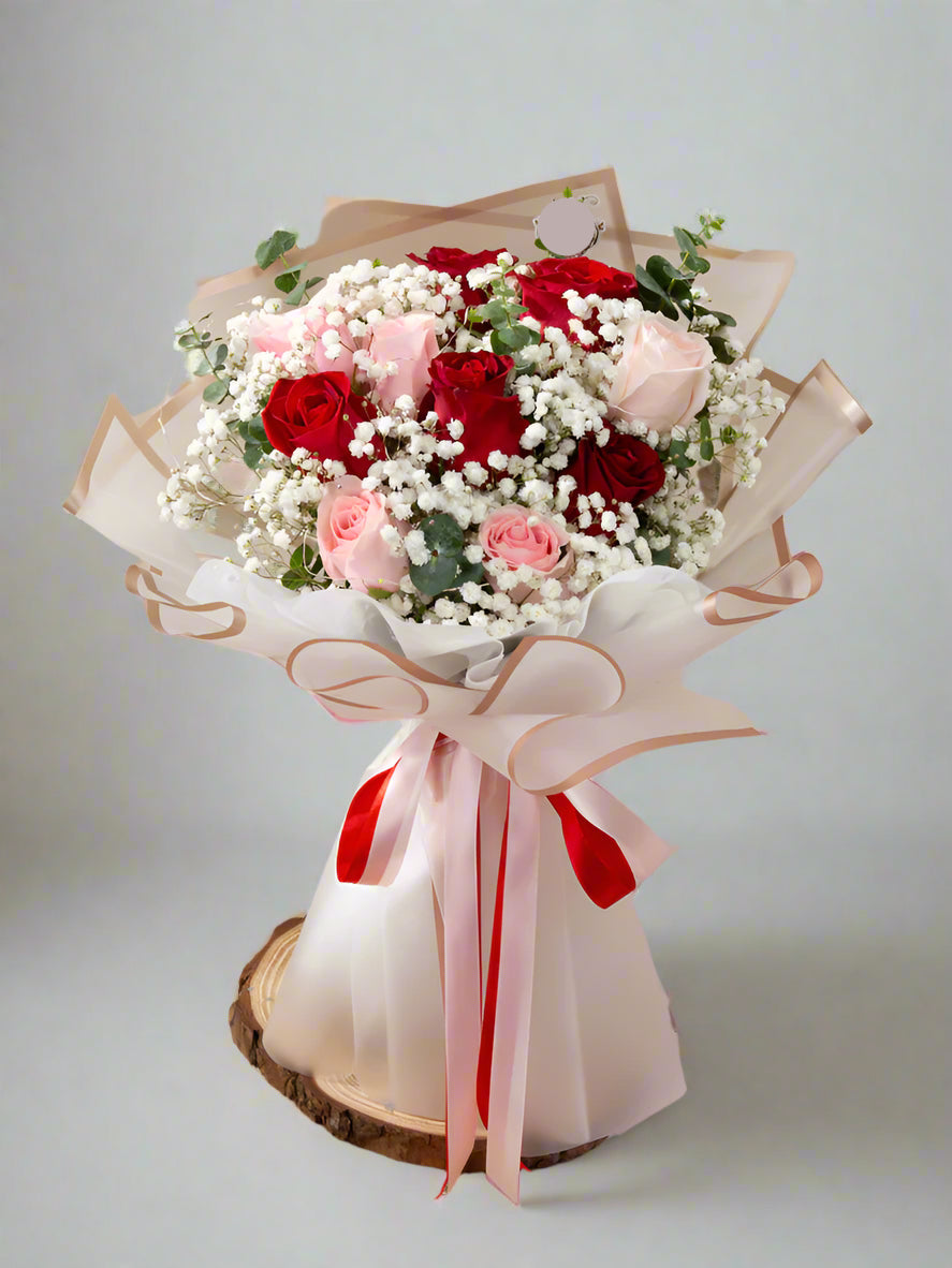 Pink And Red Rose Bouquet